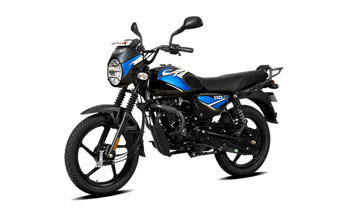 Bajaj CT 110 Ebony Black/Blue Decals