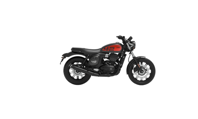 JAWA 42 FJ Deep Black Matte Red Clad