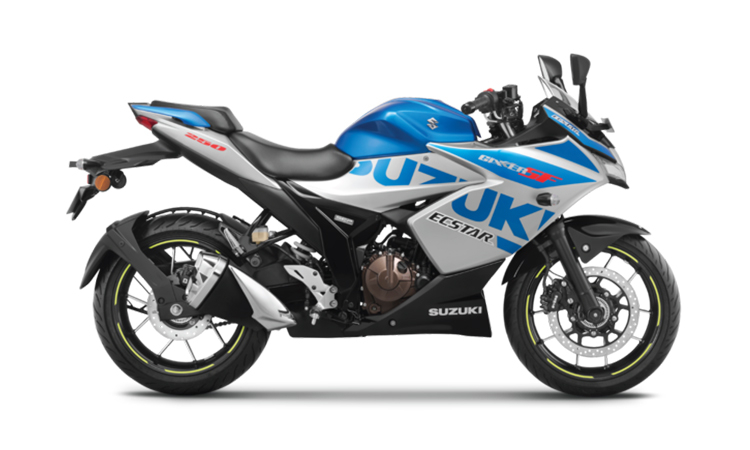 Suzuki Gixxer SF 250 Metallic Sonic Silver/Metallic triton Blue