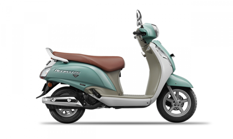 Suzuki Access 125 SE Solid Ice Green / Pearl Mirage White
