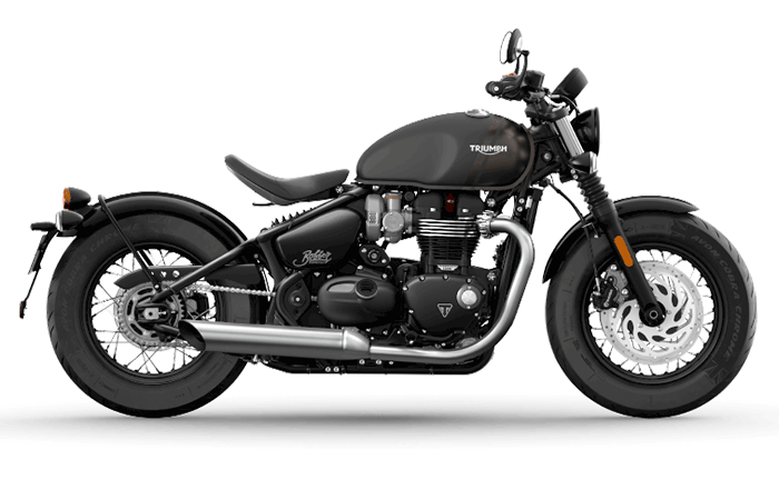 Triumph Bonneville Bobber Matt Storm Grey and Matt Ironstone