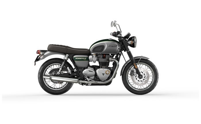 Triumph Bonneville T100 Silver Ice / Competition Green