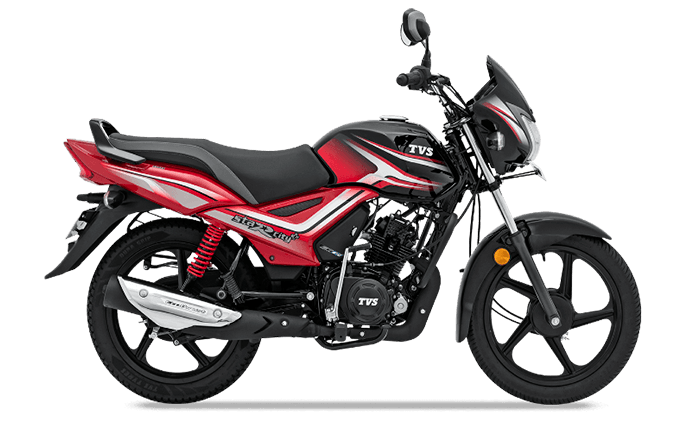 TVS Star City Plus Black Red
