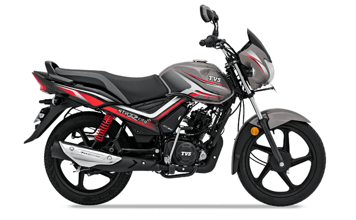 TVS Star City Plus Grey Black