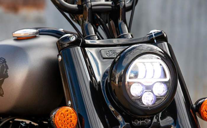 Indian Chief Bobber Dark Horse Headlight