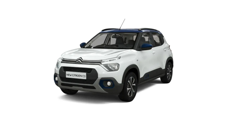 Citroen C3 Polar White / cosmo blue