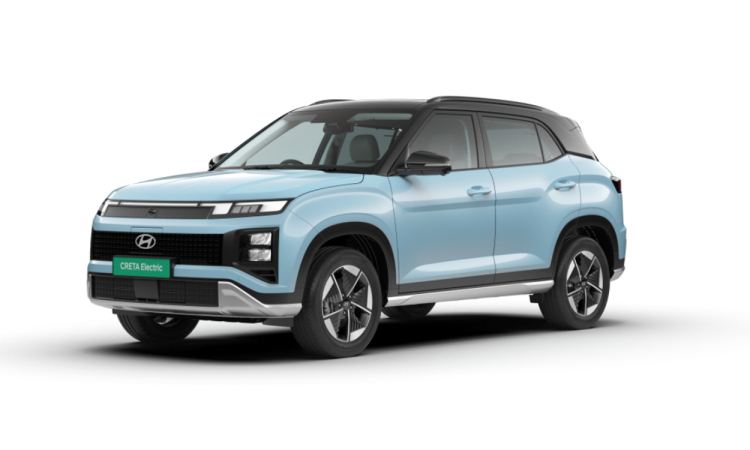Hyundai Creta EV Ocean Blue with Abyss Black Roof