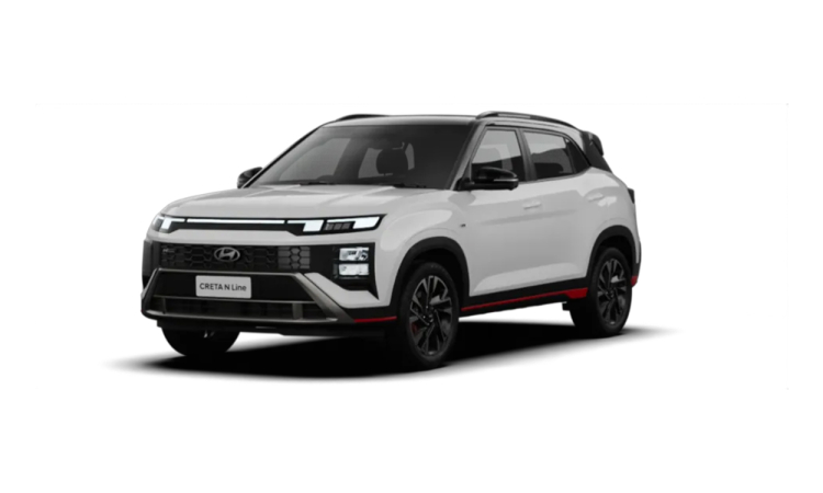 Hyundai Creta N Line Atlas White with Abyss black