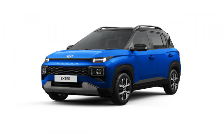 Hyundai Exter Cosmic Blue Dual Tone