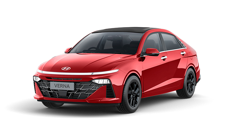 New Hyundai Verna Fiery Red Dual Tone