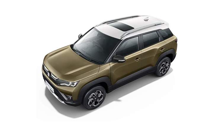Maruti Suzuki Brezza Brave Khaki With Pearl Arctic White Roof