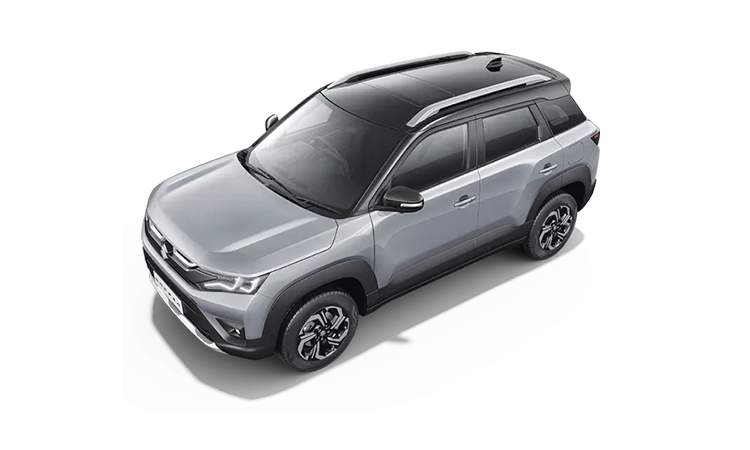 Maruti Suzuki Brezza Splendid Silver With Midnight Black Roof